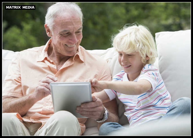 Elderly using technology