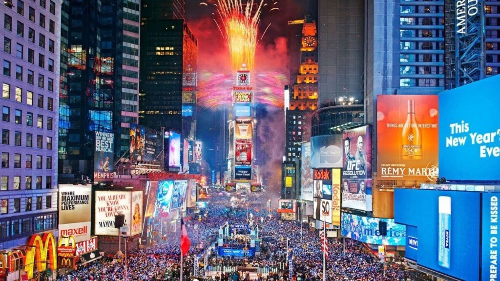 New Year celebrations at Time Square