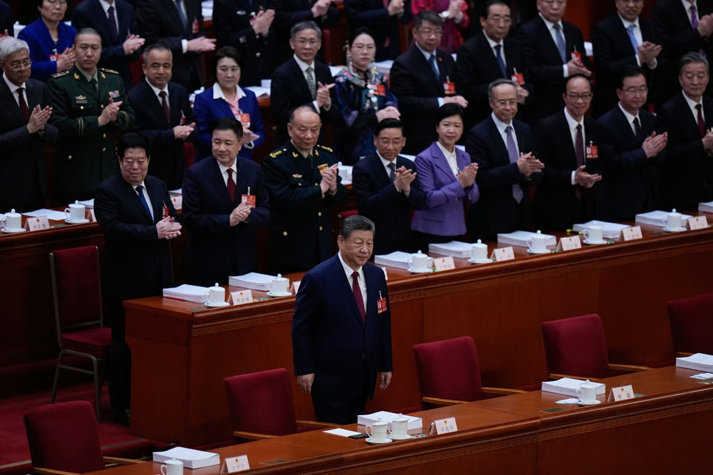 President Xi Jinping arrives to the opening ceremony of the National People’s Congress at the Great Hall of the People in Beijing. Photo: AP
